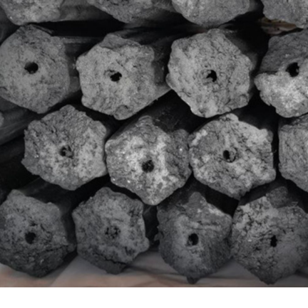 BBQ briquette hexagonal shape